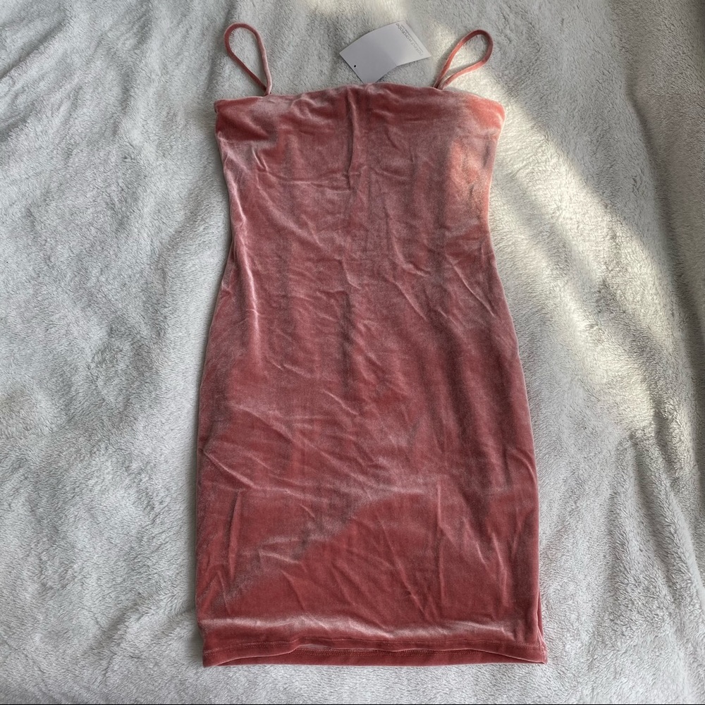 Naked Wardrobe Velvet Mini Dress